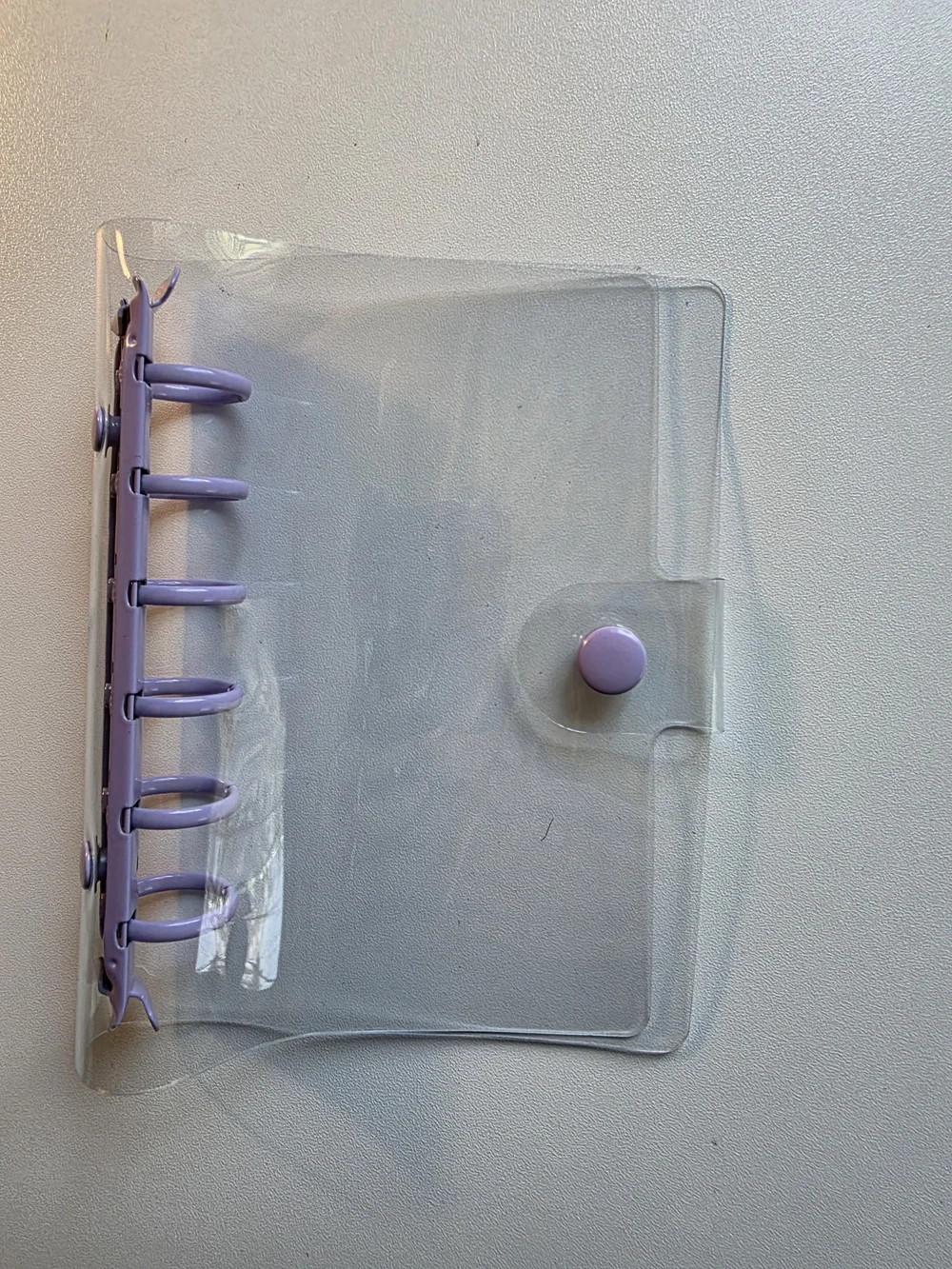 A7 Clear Purple Accent Binder